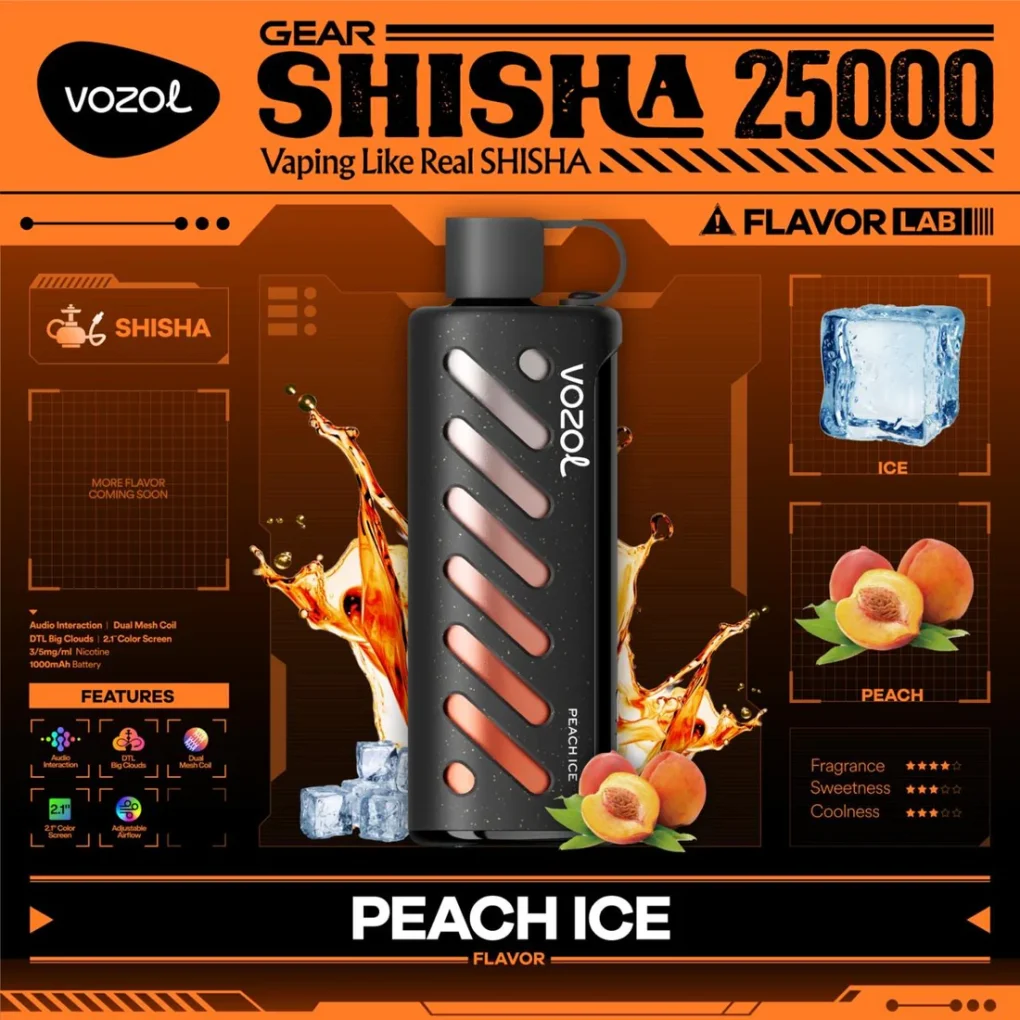 Vozol Gear Shisha 25000 Peach ice